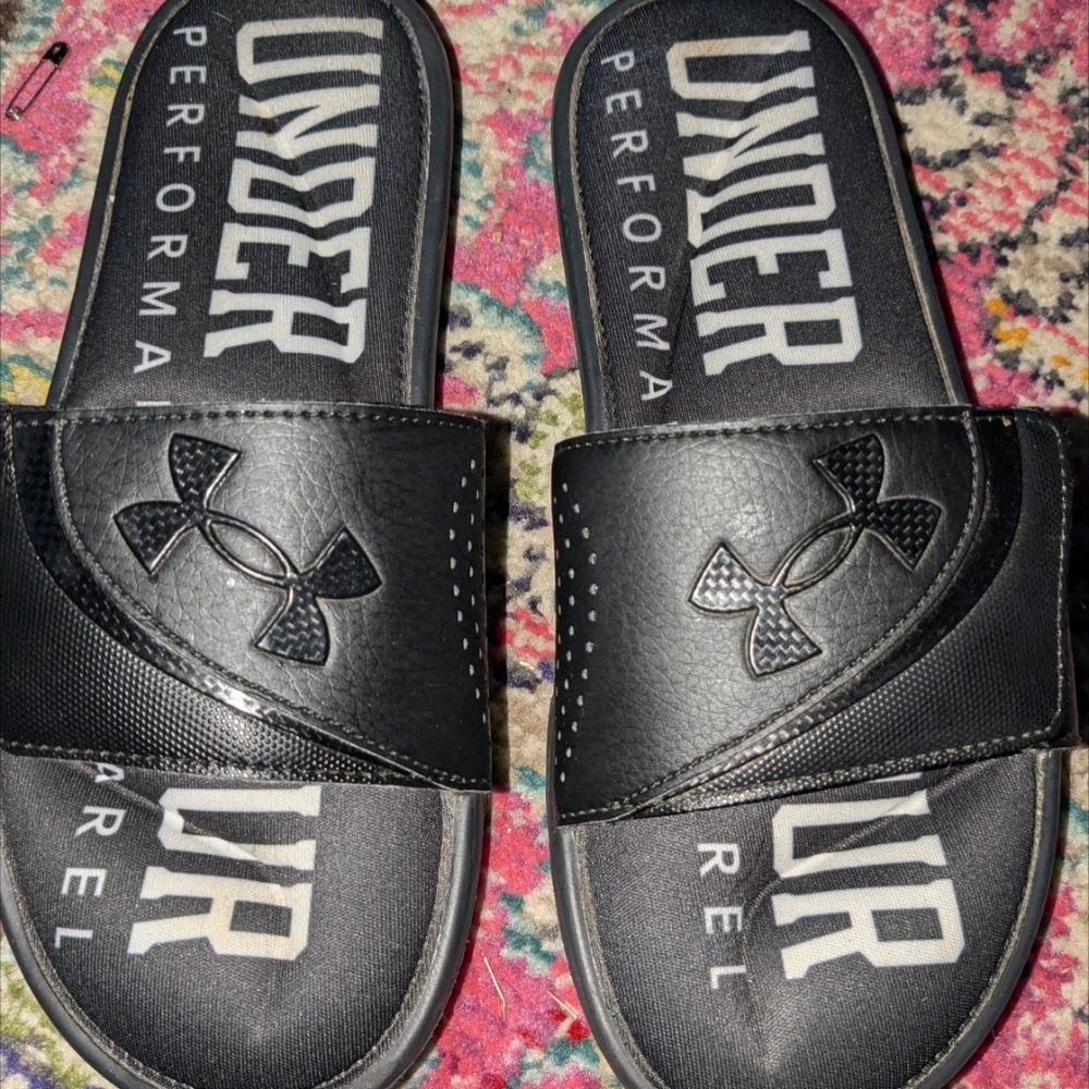 Under Armour Black Slide Sandals